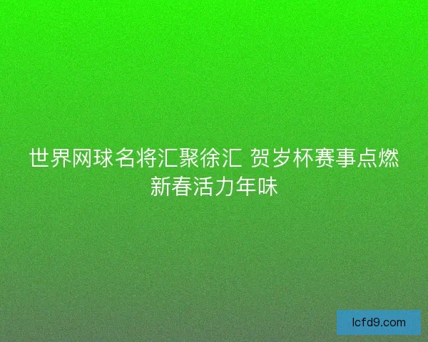 世界网球名将汇聚徐汇 贺岁杯赛事点燃新春活力年味