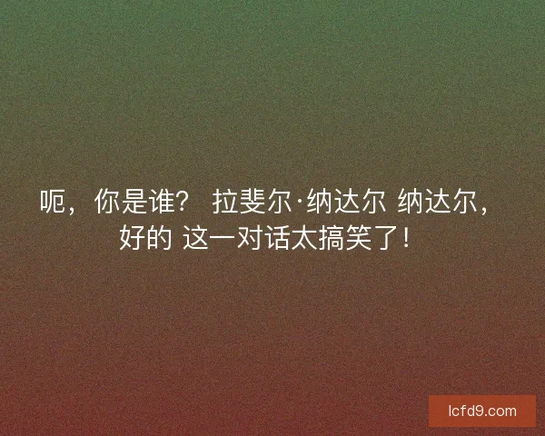 呃，你是谁？ 拉斐尔·纳达尔 纳达尔，好的 这一对话太搞笑了！